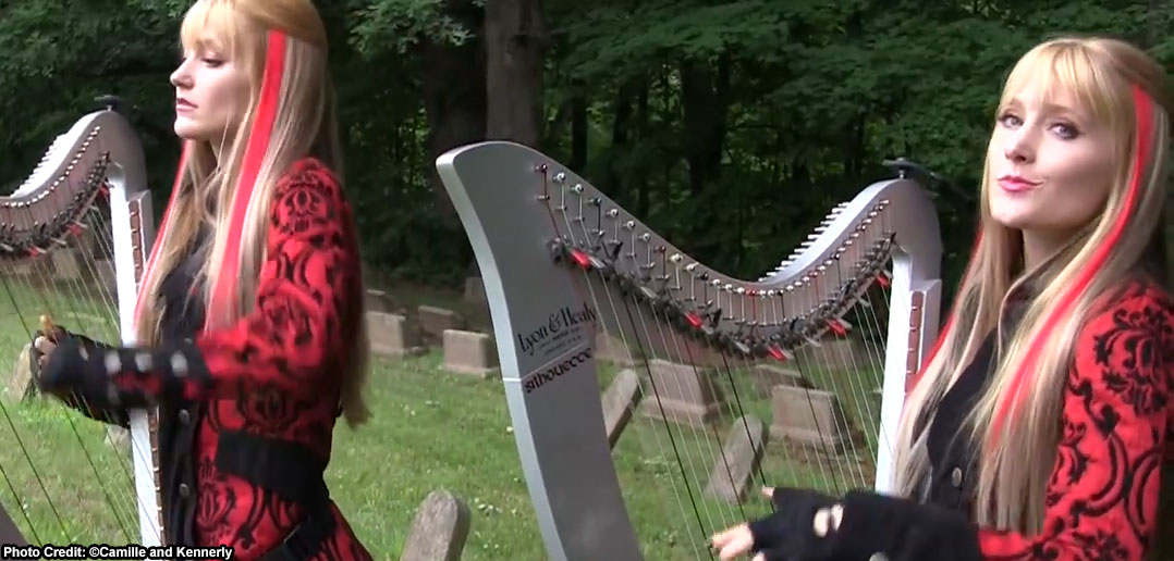 Screen Cap from The harp Twins Trooper Video