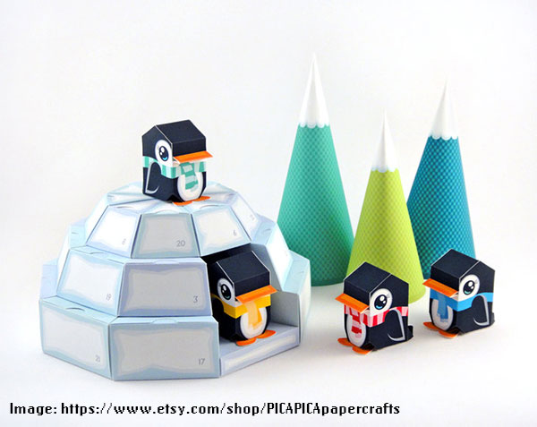 Igloo Advent Calendar - PICAPICApapercrafts